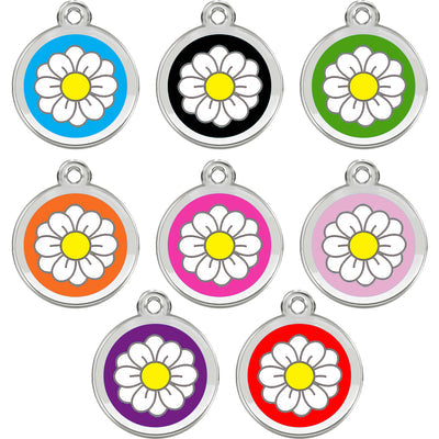Daisy Pet Tag - Enamel Stainless Steel