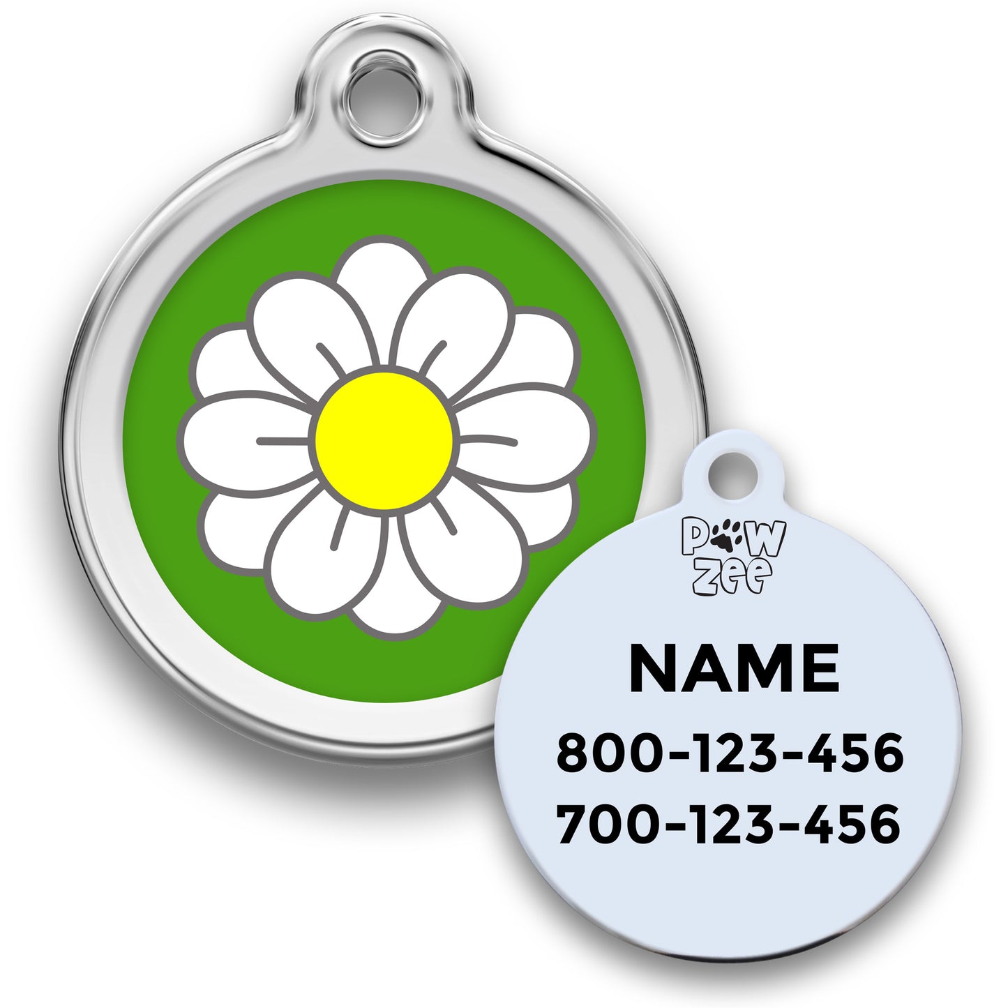 Daisy Pet Tag - Enamel Stainless Steel