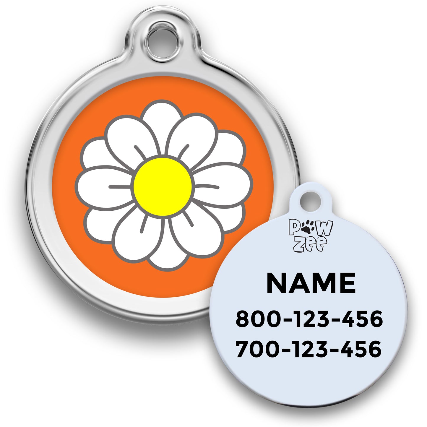 Daisy Pet Tag - Enamel Stainless Steel