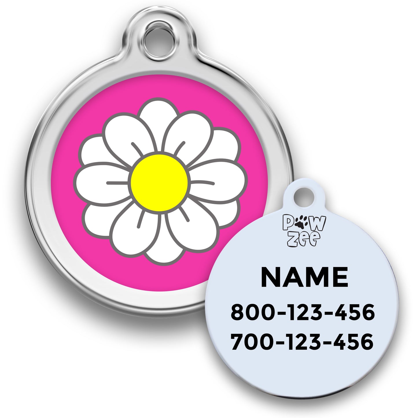 Daisy Pet Tag - Enamel Stainless Steel