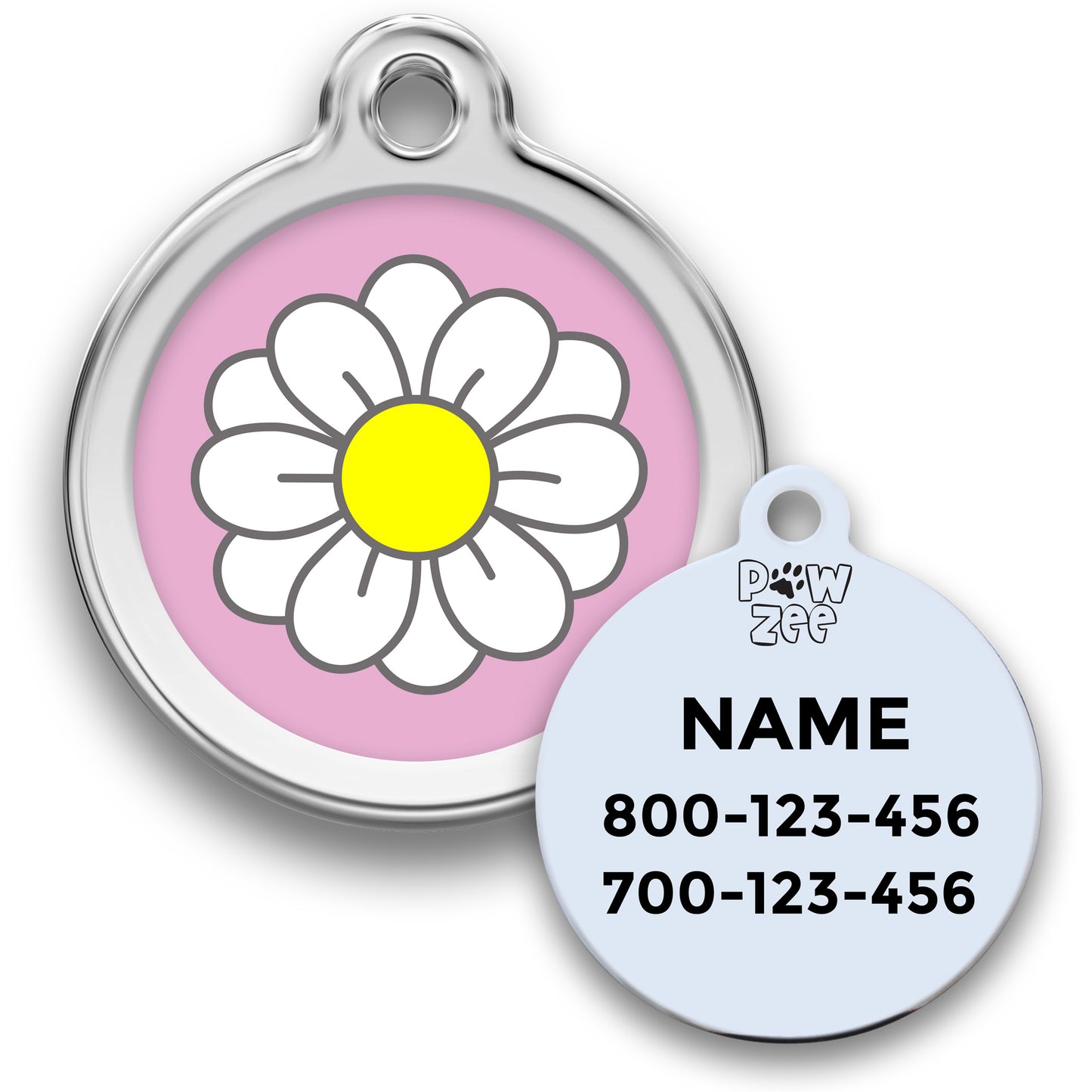 Daisy Pet Tag - Enamel Stainless Steel