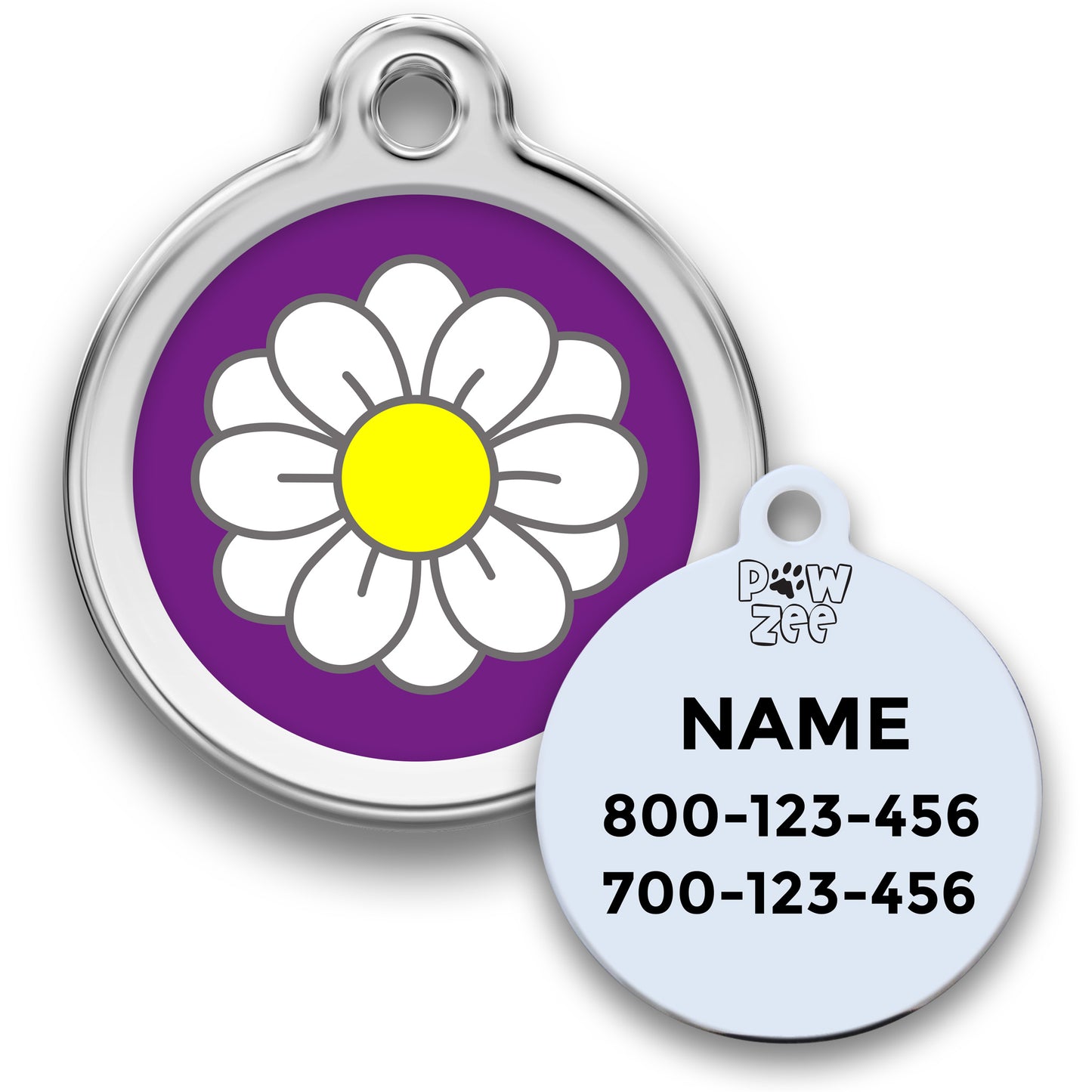 Daisy Pet Tag - Enamel Stainless Steel