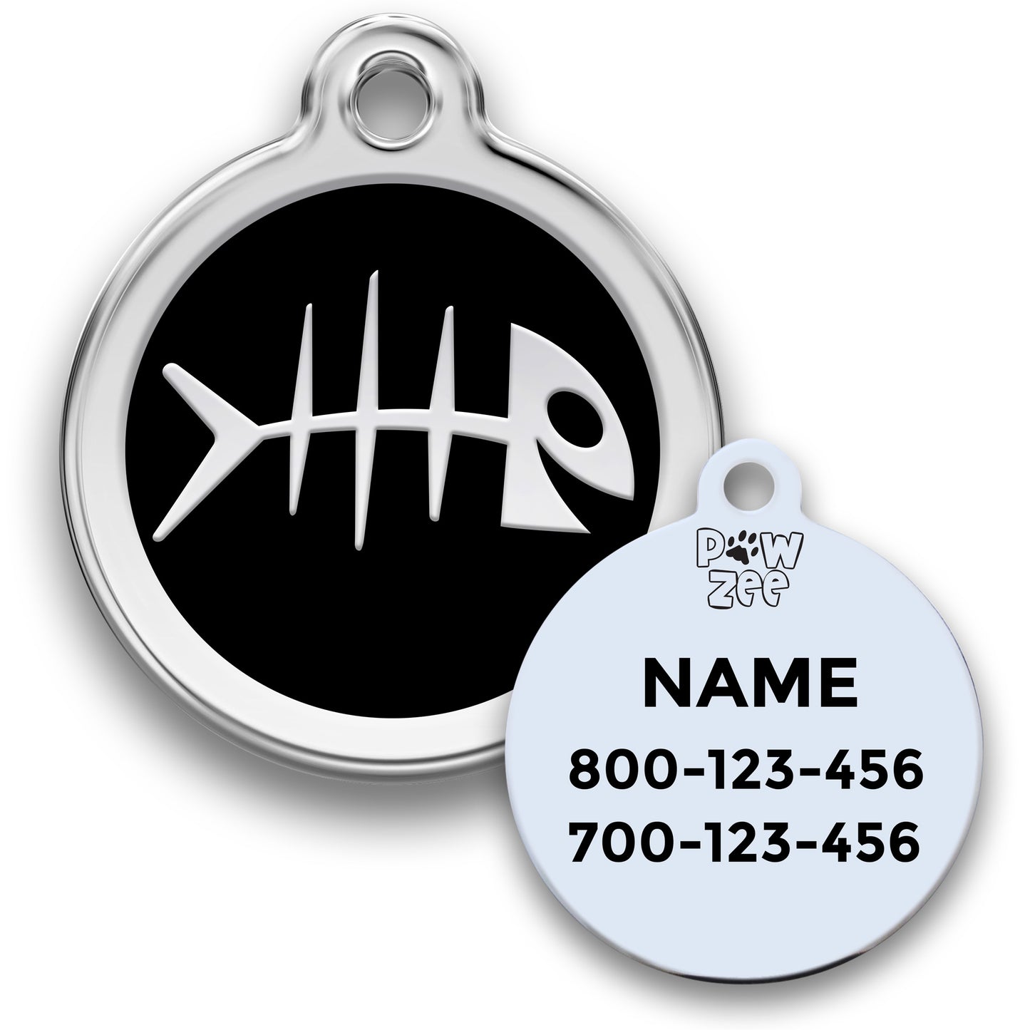 Fish Pet ID Tag - Enamel Stainless Steel