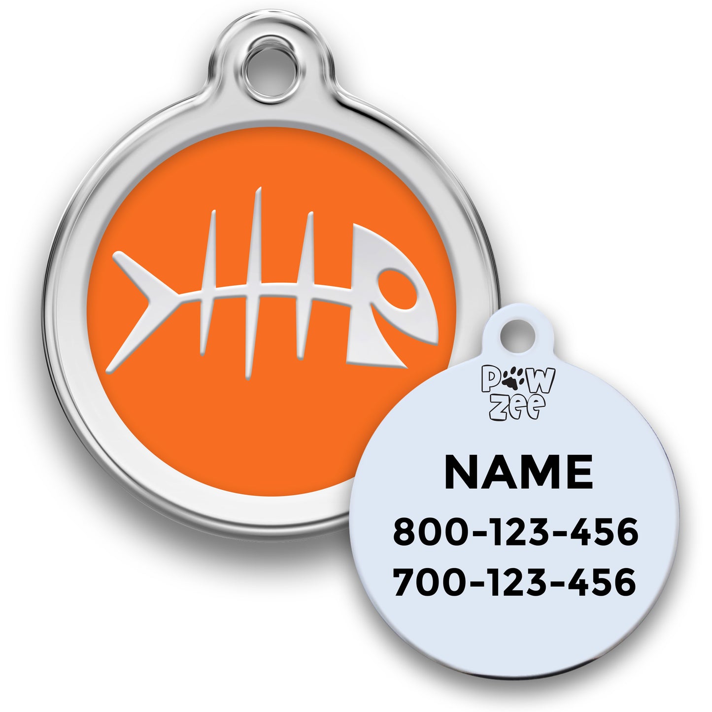 Fish Pet ID Tag - Enamel Stainless Steel