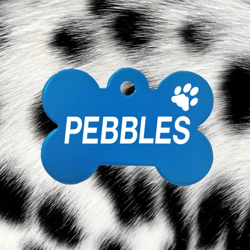 Light Blue Bone Pawzee Pet Tags pawzee Pet ID Tags