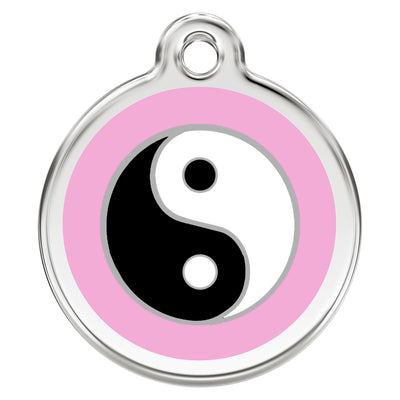 Yin Yang Pet ID Tag - Enamel Stainless Steel