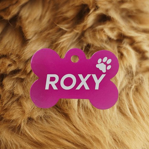 Pink Bone Pawzee Pet Tags pawzee Pet ID Tags