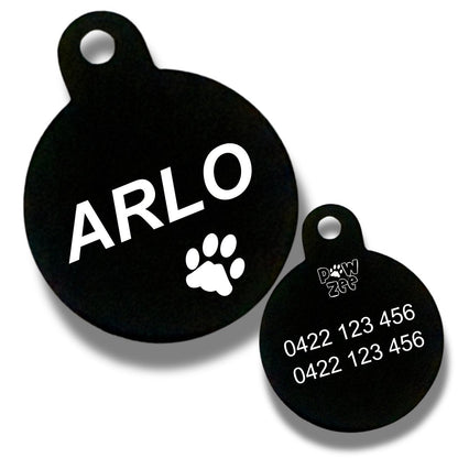 Premium Aluminum pet ID tags from $3.30/each, ideal for kennels and parks, featuring custom engraving.