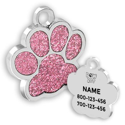 Glitter Pet Tag - Paw