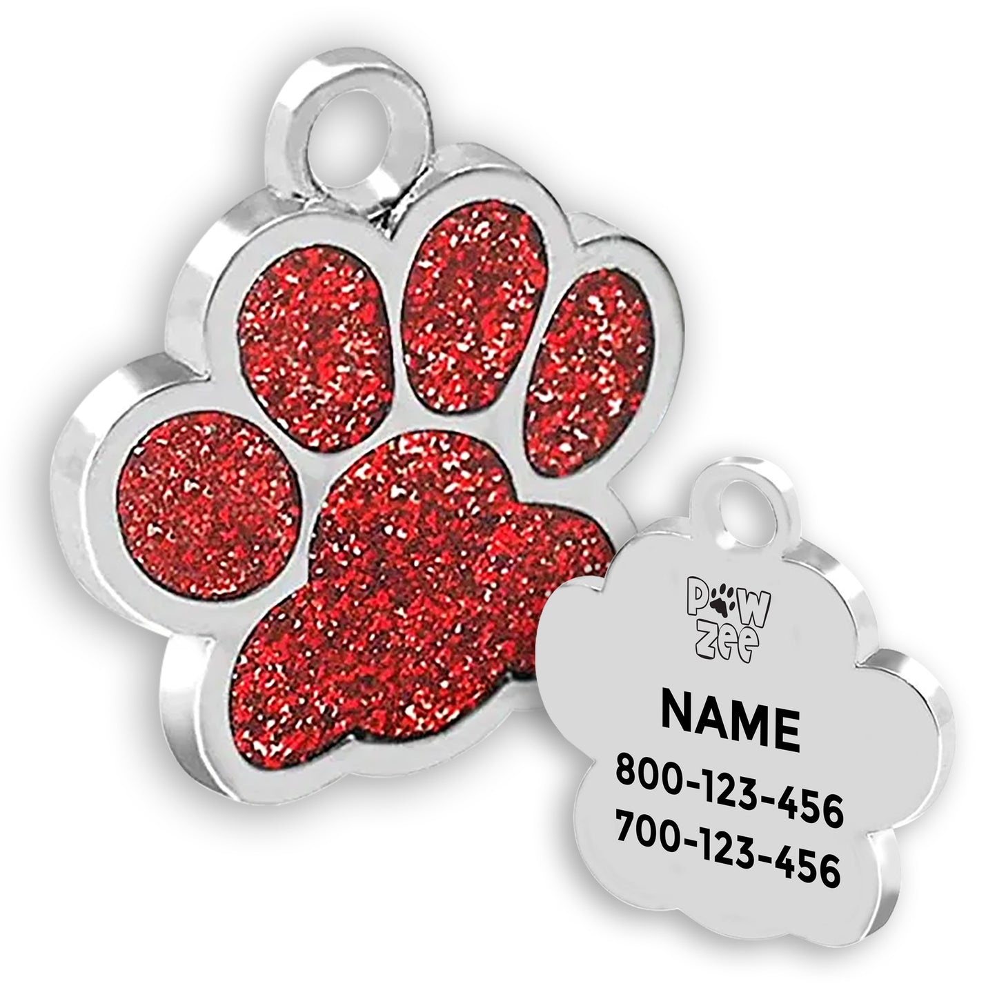 Glitter Pet Tag - Paw