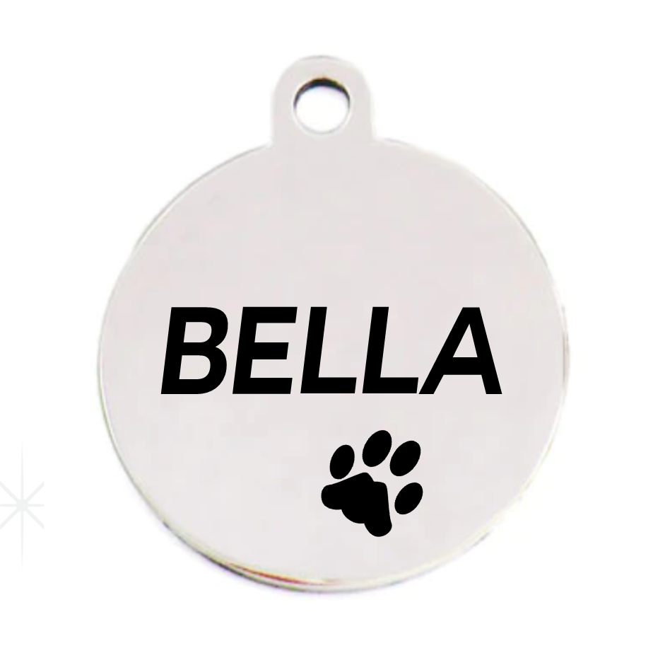 Gold Stainless Steel Round Pet ID Tag