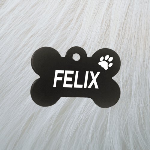 Dog ID Tag Black Pawzee