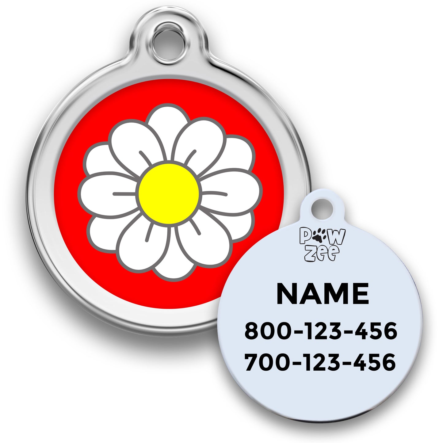 Daisy Pet Tag - Enamel Stainless Steel