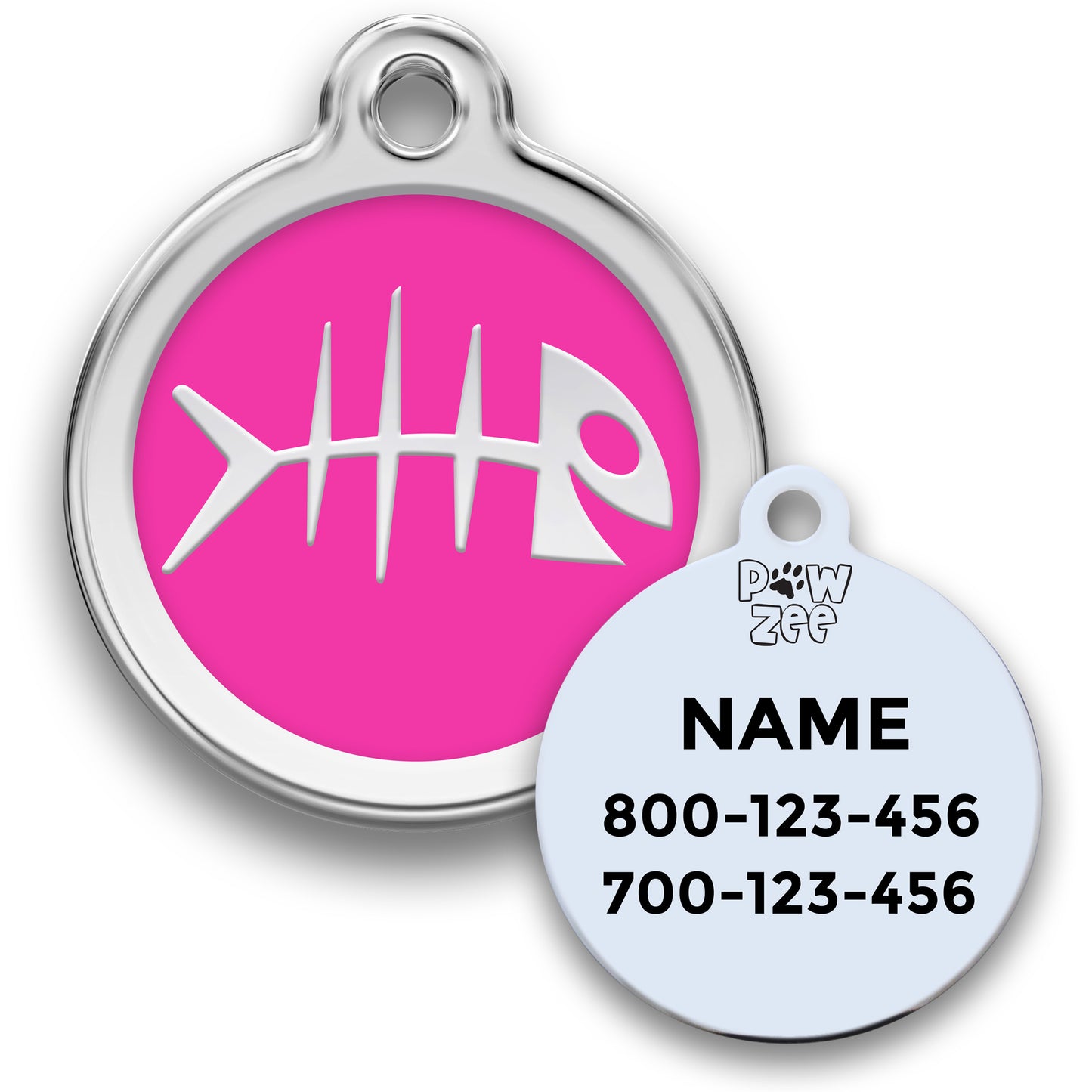 Fish Pet ID Tag - Enamel Stainless Steel