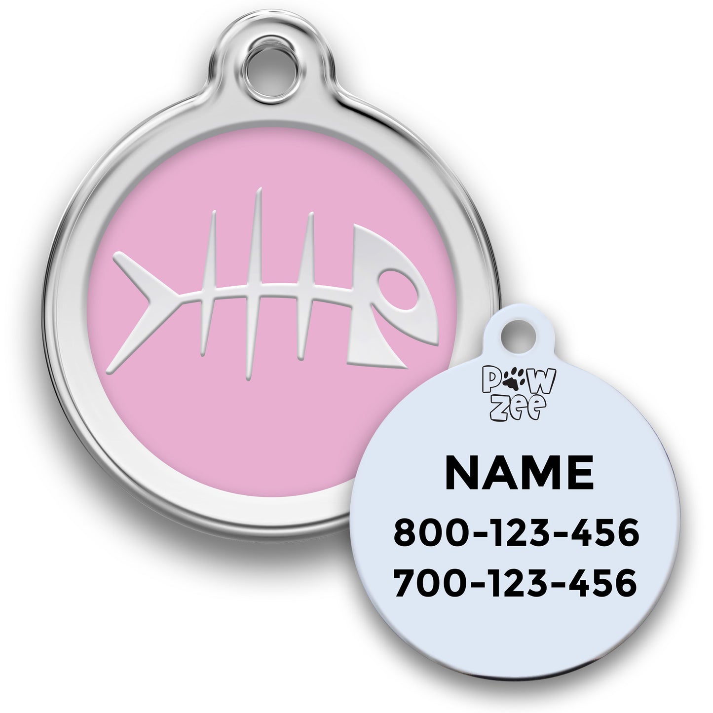 Fish Pet ID Tag - Enamel Stainless Steel