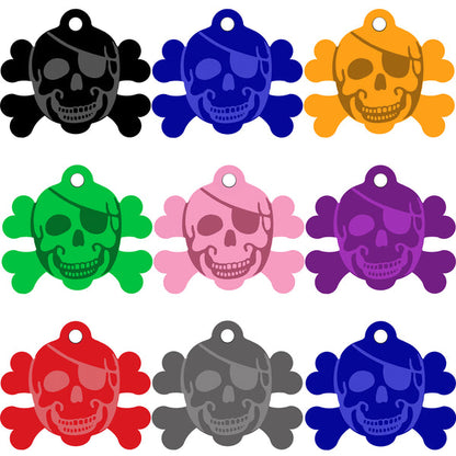 ALUMINUM PET TAGS SKULL