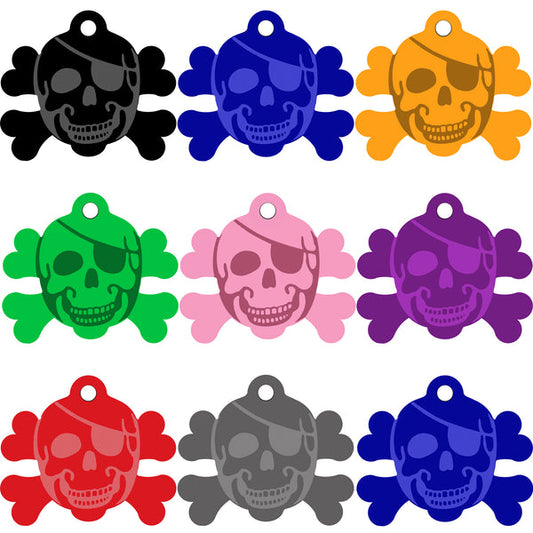 ALUMINUM PET TAGS SKULL