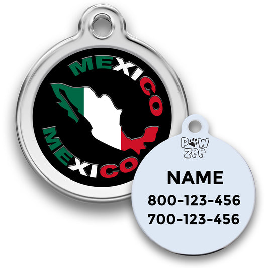 Mexico Pet ID Tag - Enamel Stainless Steel