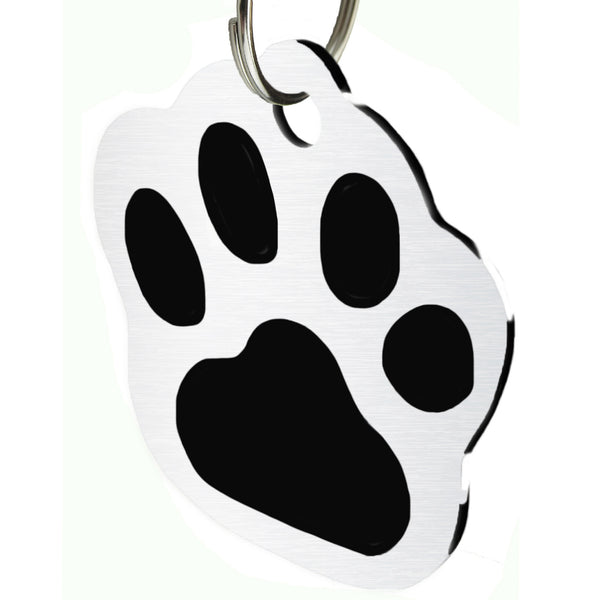Stainless Steel Paw Pet ID Tag
