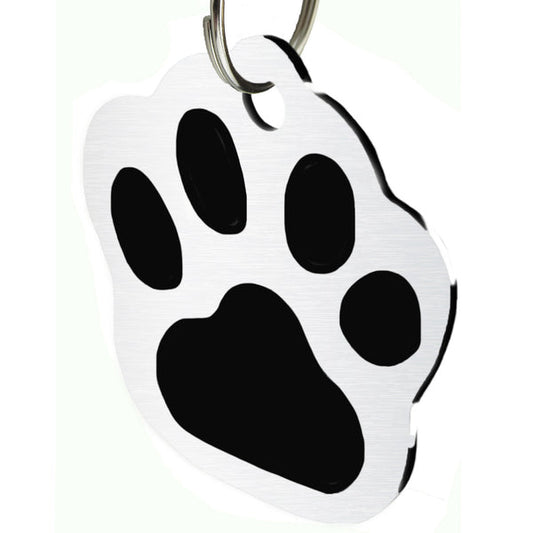 Stainless Steel Paw Pet ID Tag