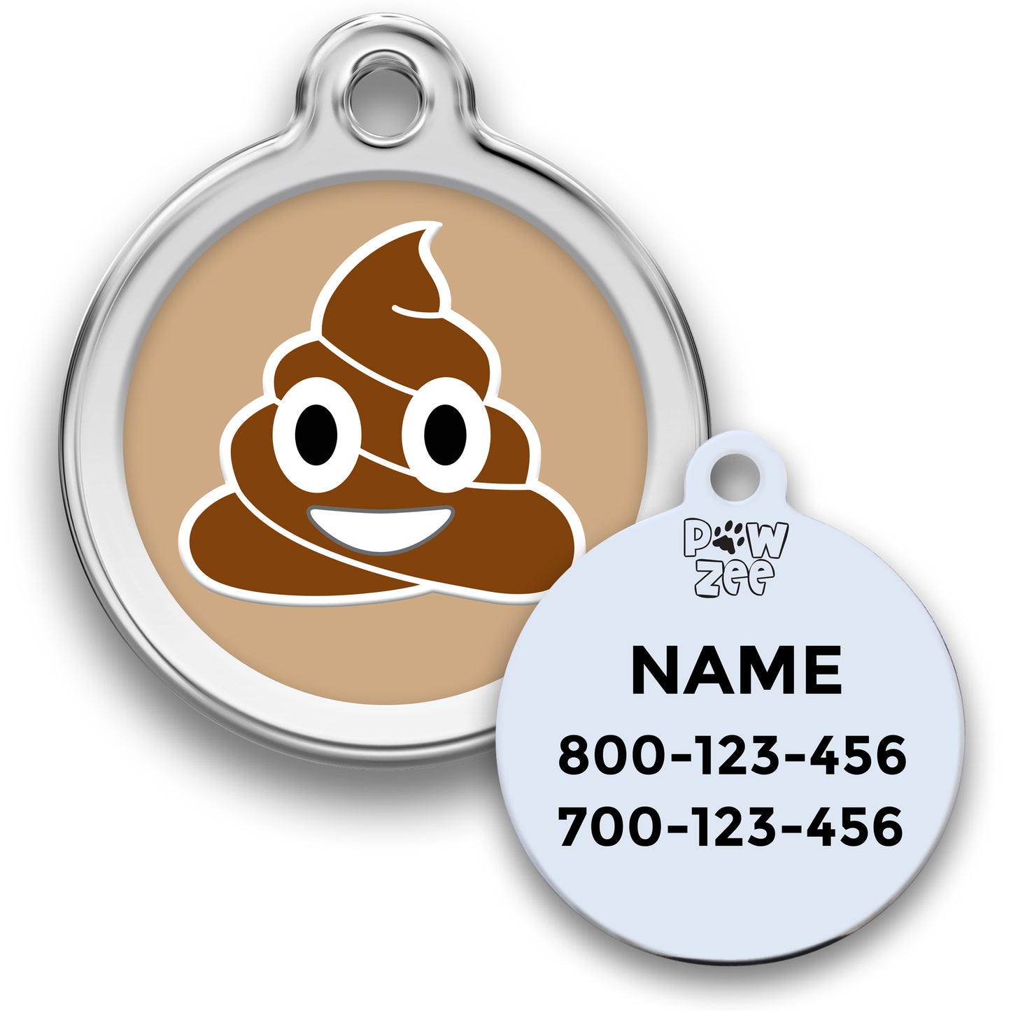 Poop Pet ID Tag - Enamel Stainless Steel